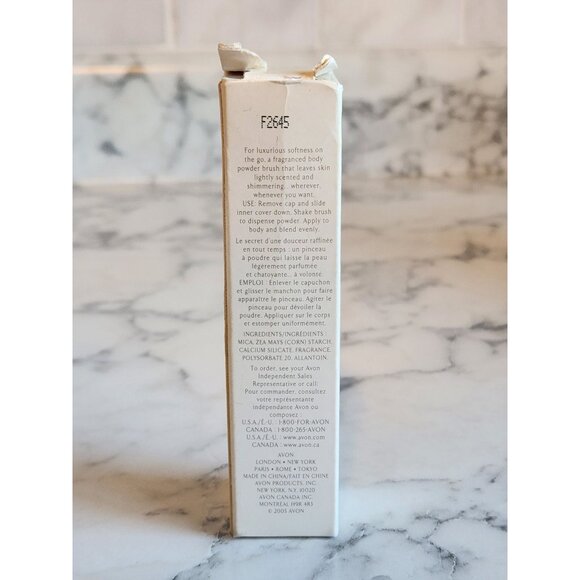 Rare Pearls Shimmering Body Powder Brush 2g Avon - Picture 3 of 5